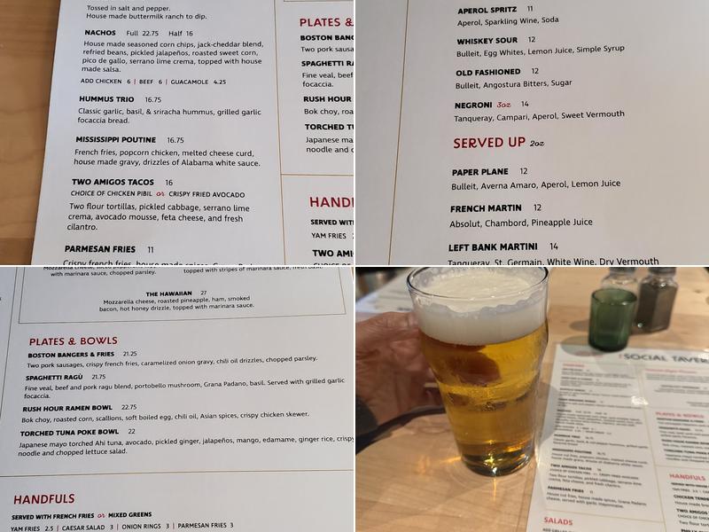 The Social Tavern Menu