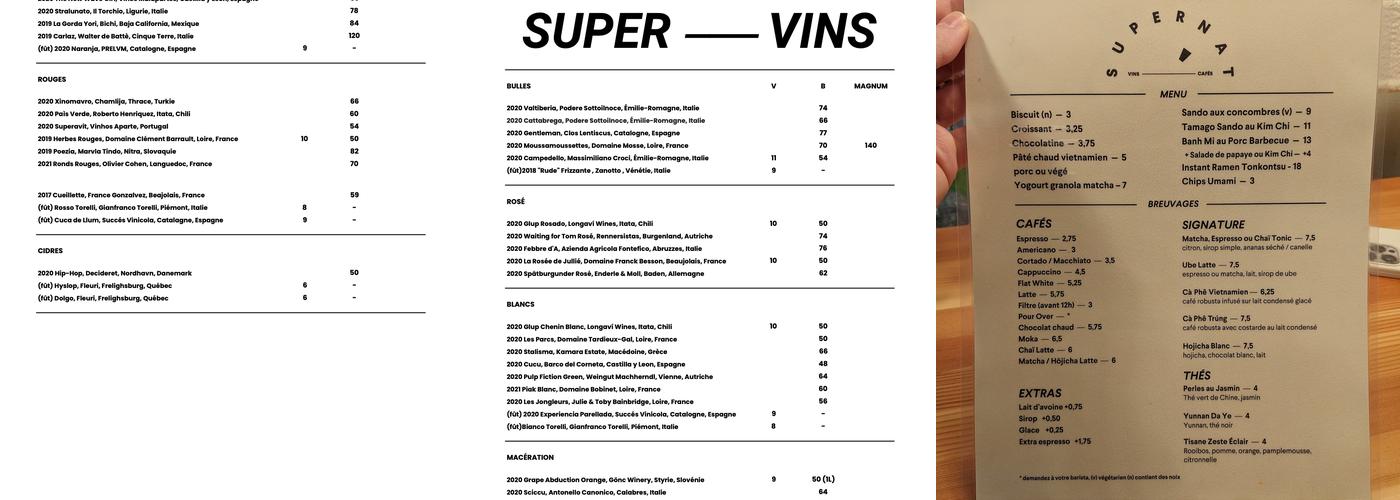 SUPERNAT Menu
