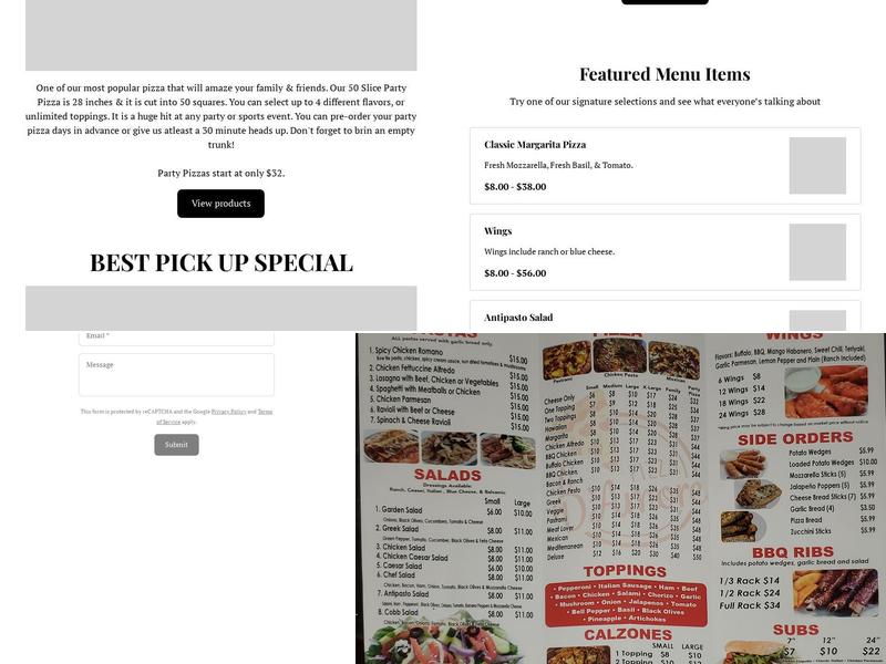 Pizza D'Amore Whittier Menu