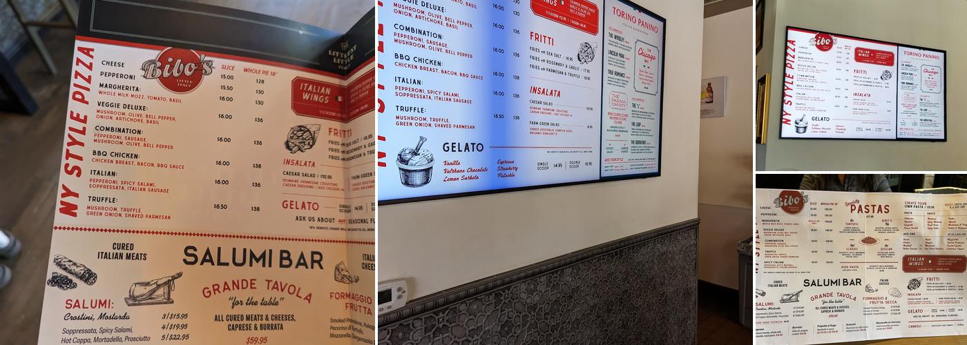 Bibo's Pizza Little Italy Menu