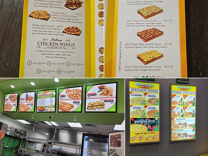 Piara Pizza Menu