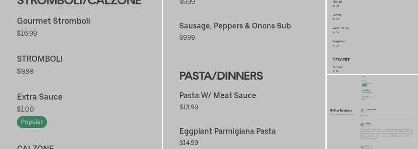 NOVA PIZZA Menu