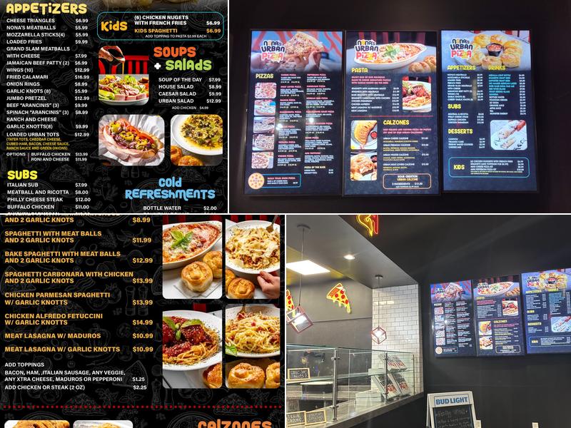 Nona’s Urban Pizza Menu