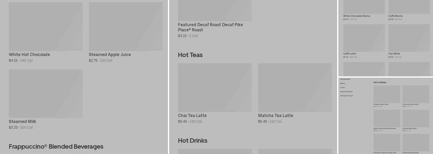 Starbucks Coffee Company Menu