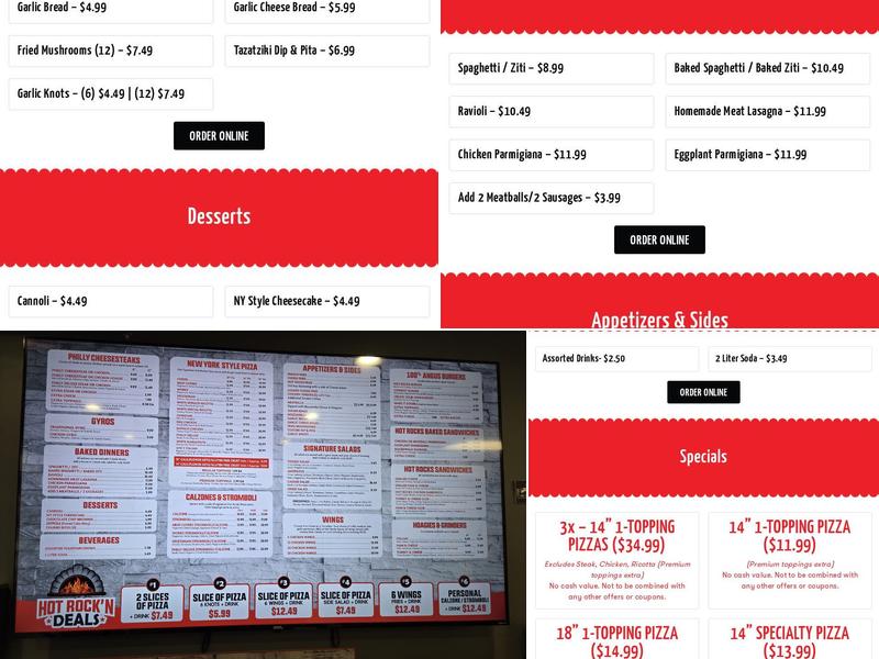 Hot Rocks Pizza (Town n Country) Menu