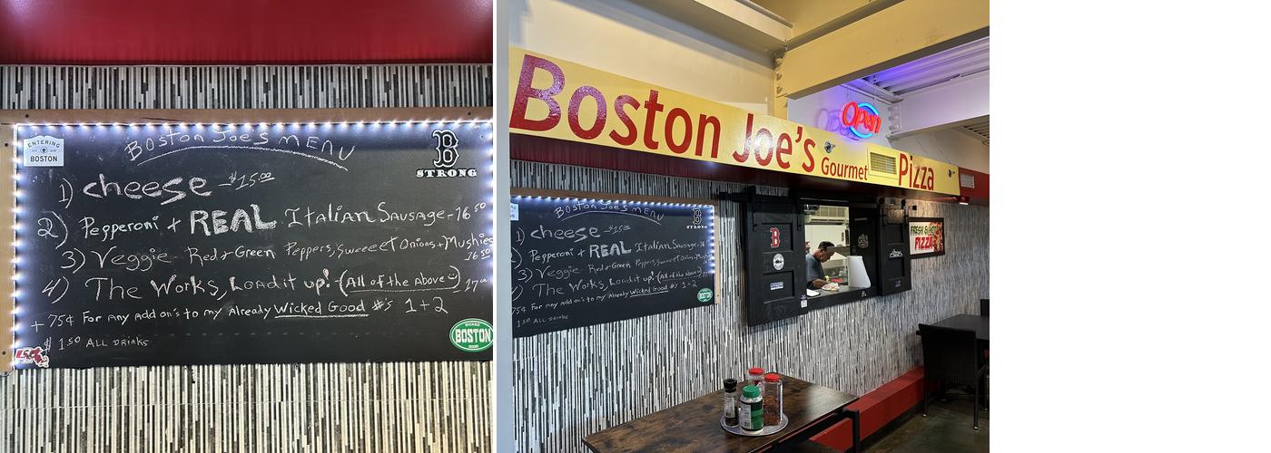 Boston Joe’s Gourmet Pizza Menu