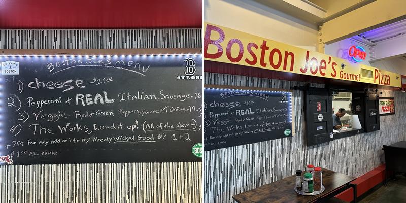 Boston Joe’s Gourmet Pizza Menu