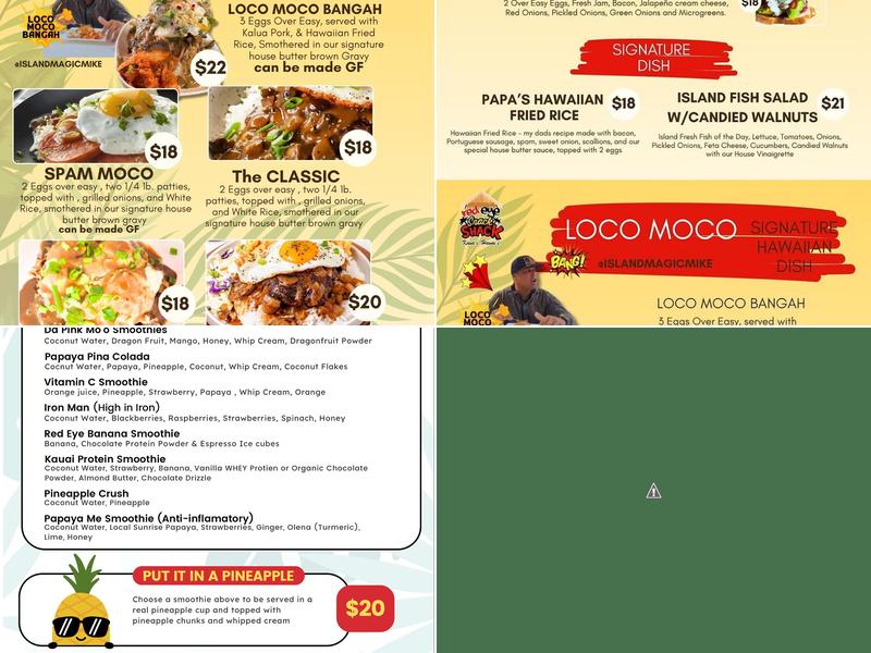 Red Eye Snack Shack Menu