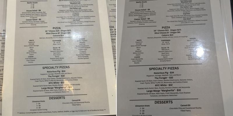 Pizza AF Menu