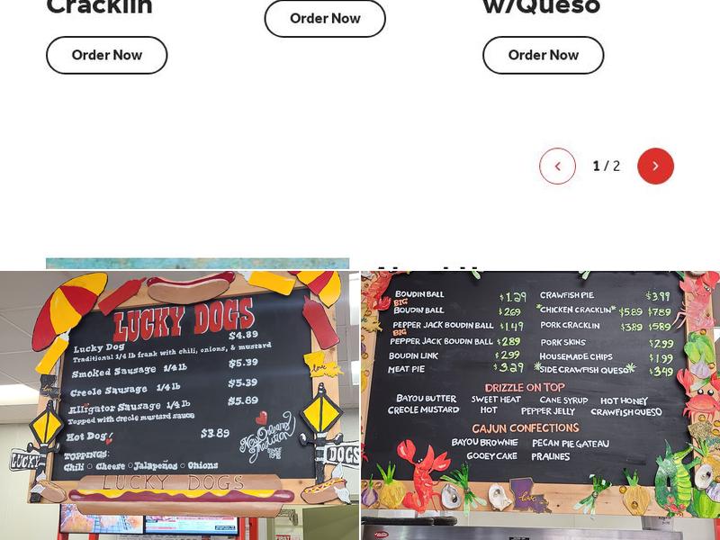 Bayou Boudin A Cajun Meatery Menu