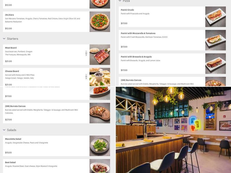 Macoletta Menu