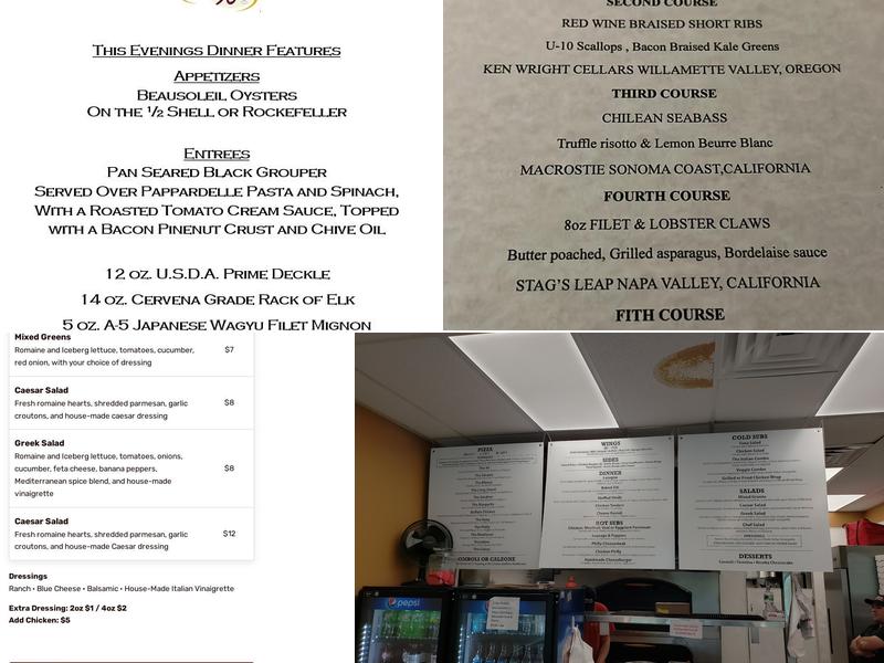 Pizzeria 90 Menu