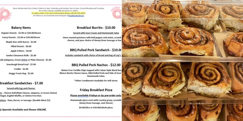 Double Take Donuts Menu