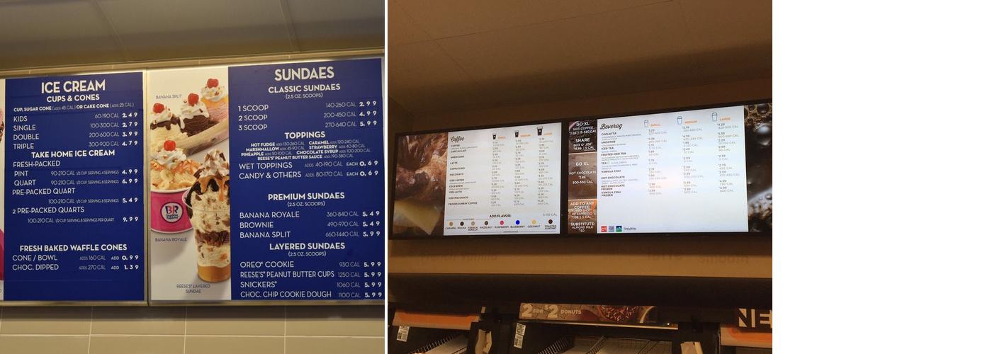 Dunkin' Menu
