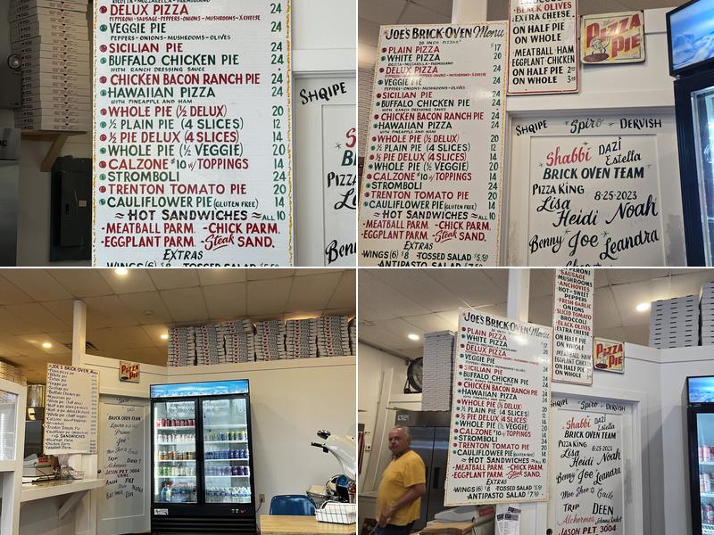 Joe’s Brick Oven Pizza Menu