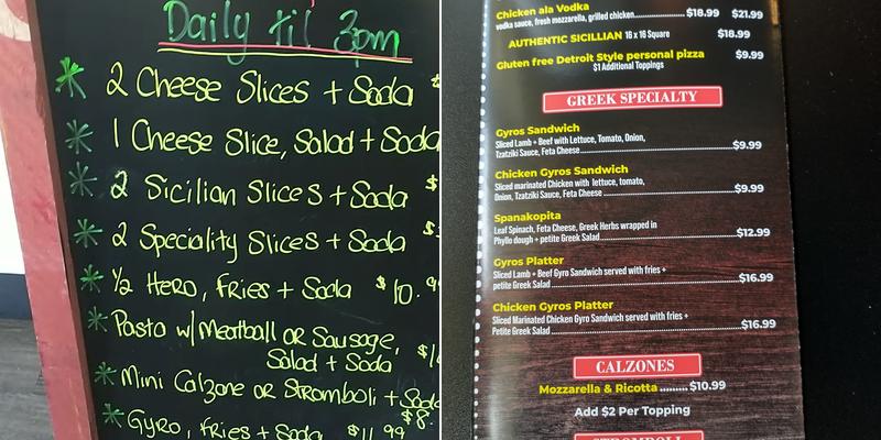 Mulberry Street NY Pizzeria Menu