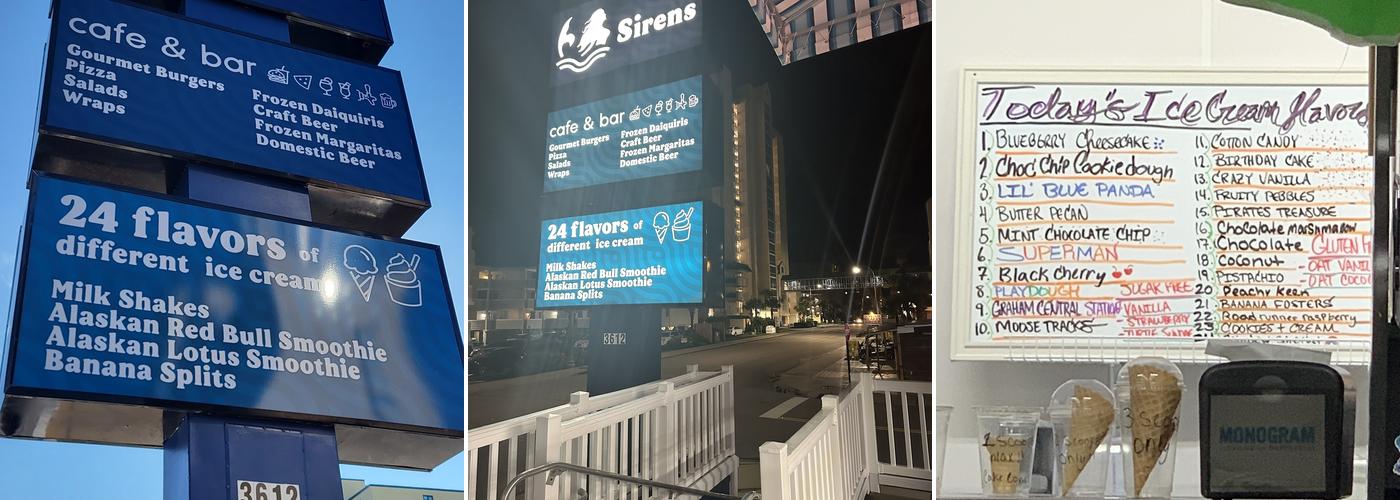 Sirens Menu