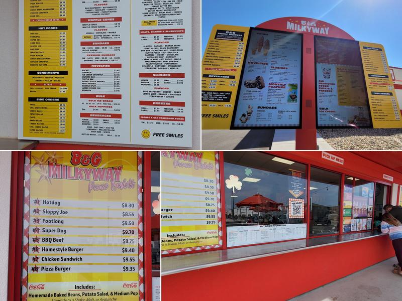 B&G Milkyway Cliff Menu