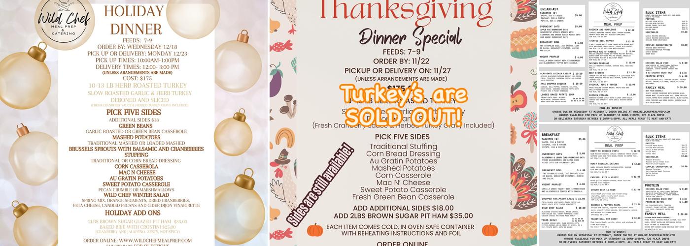 Wild Chef Meal Prep & Catering Menu