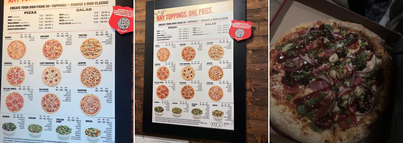 MOD Pizza Menu