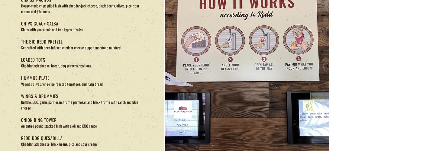 The Redd Dog Puyallup Menu