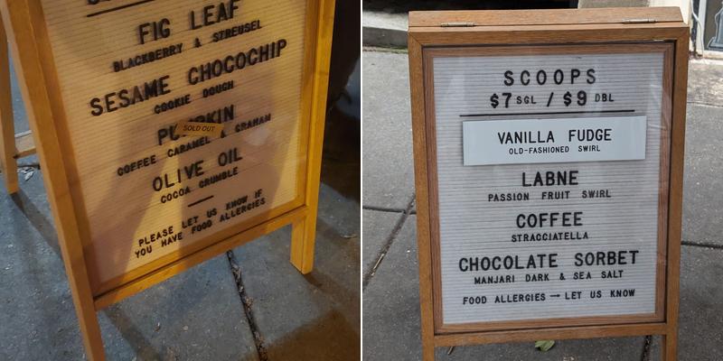 Happy Ice Cream Menu