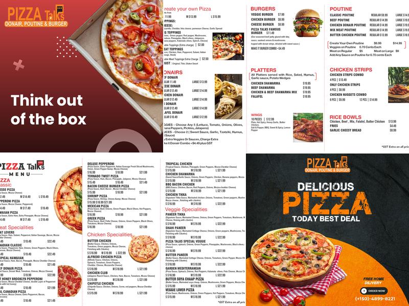 Pizza Talks & Donair Menu