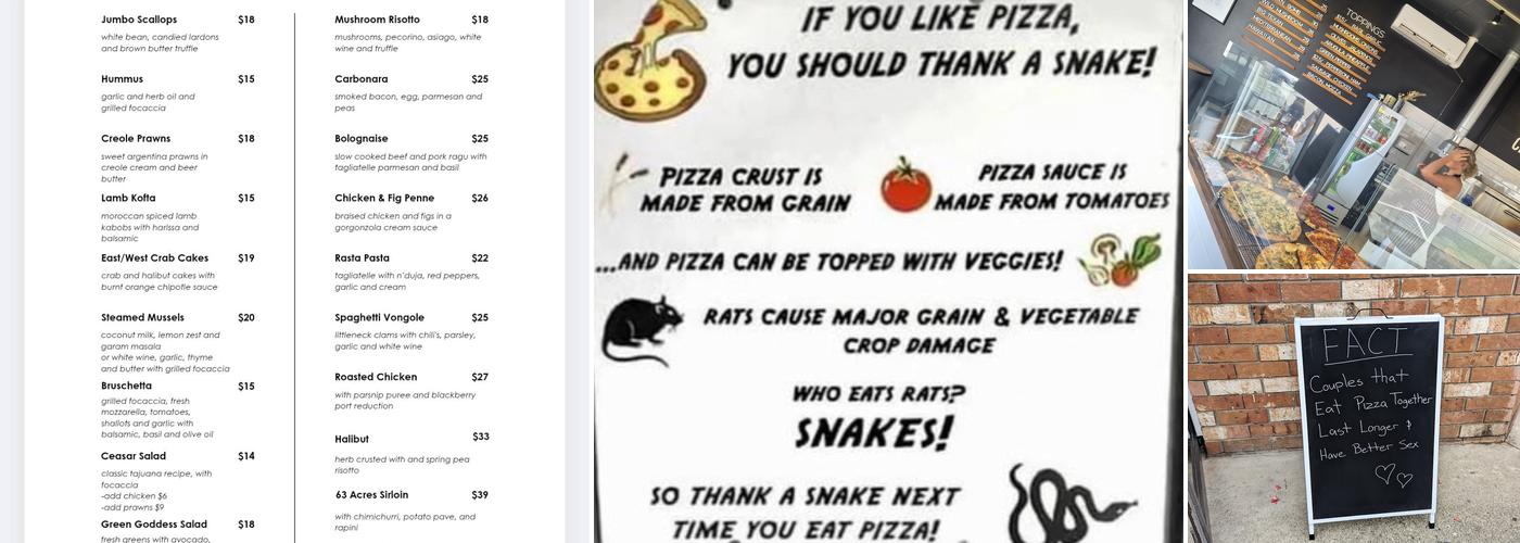 Craig Street Pizza Menu