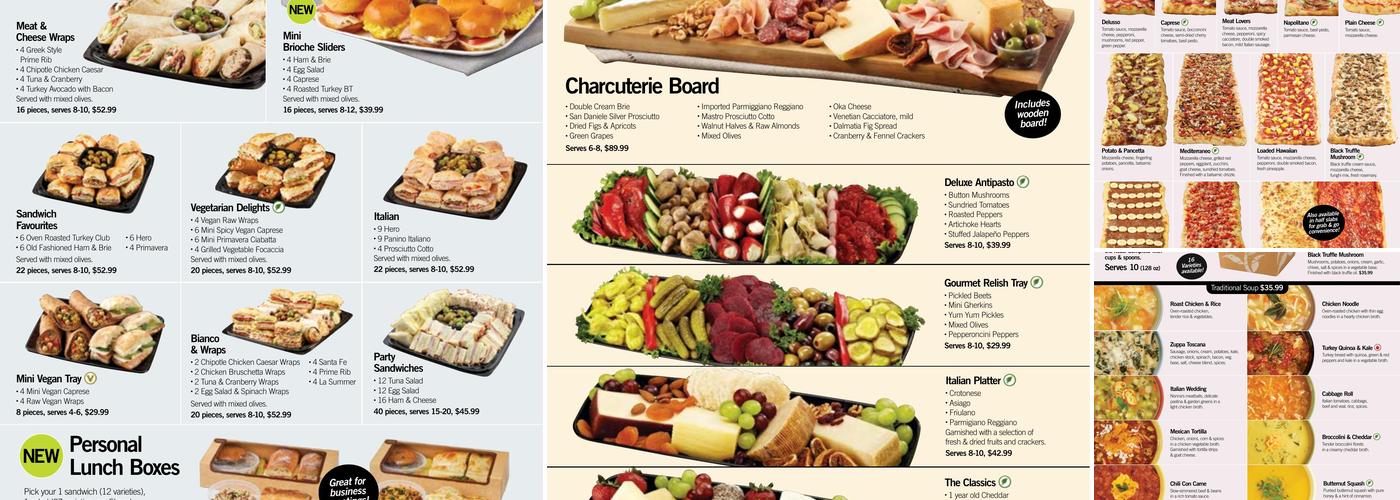 Pane Fresco at Fortinos Menu