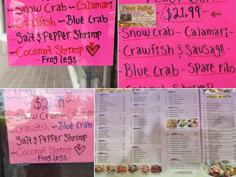 Feast Buffet Menu