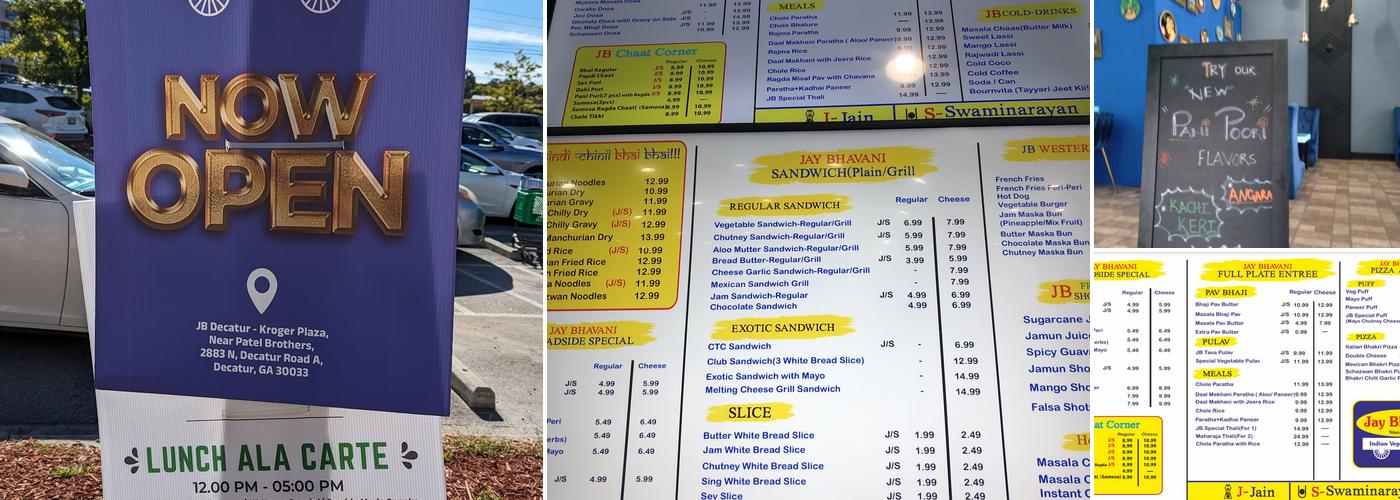 Jay Bhavani Decatur (Indian Restaurant) Menu