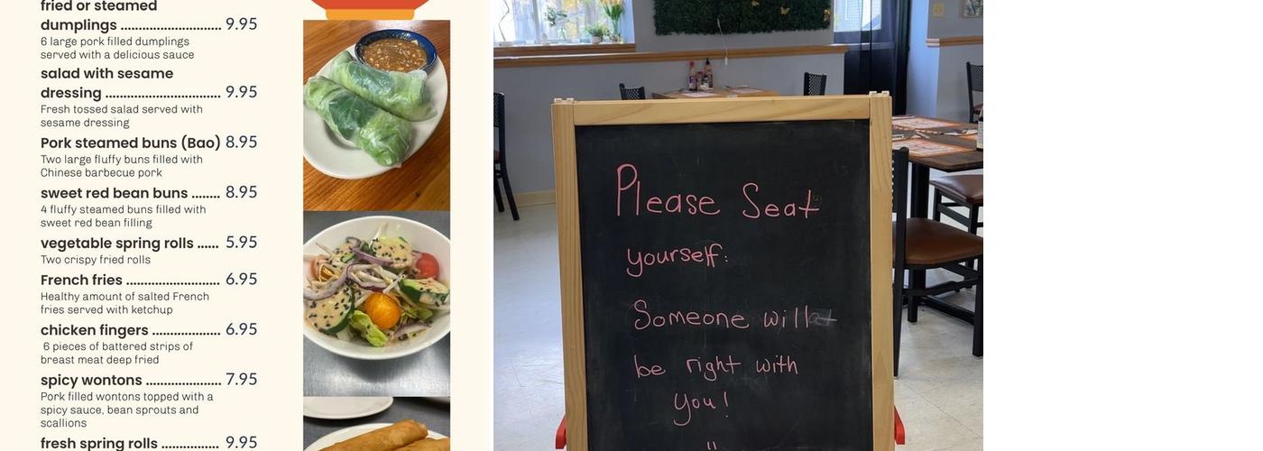 Huang's Noodle Shop Menu