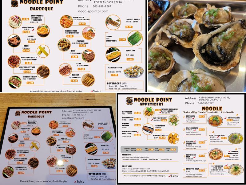 Noodle Point Menu