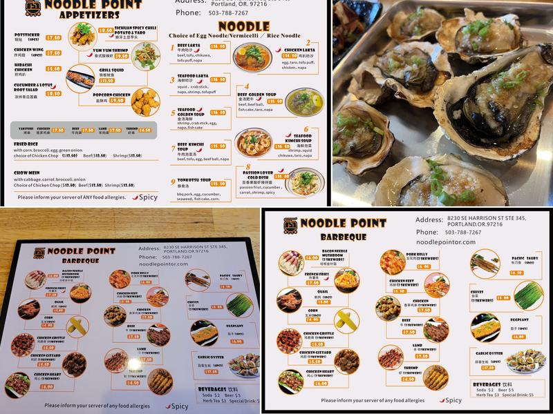 Noodle Point Menu