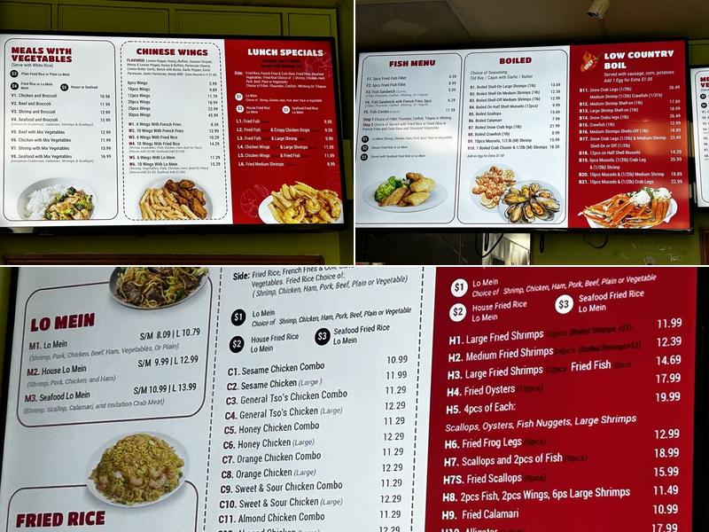 Tony's Express restaurant Columbia Menu