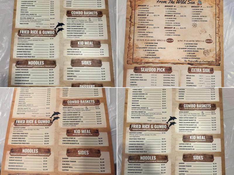 KING CRAB PARADISE Menu