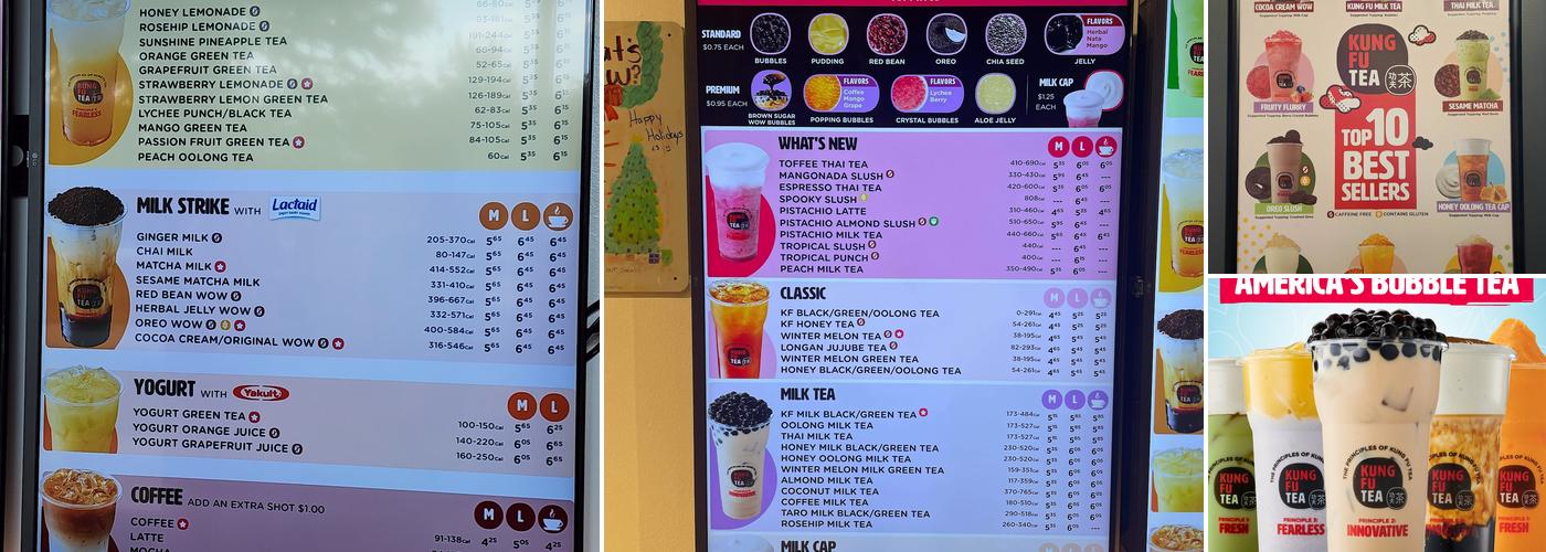 Kung Fu Tea Menu