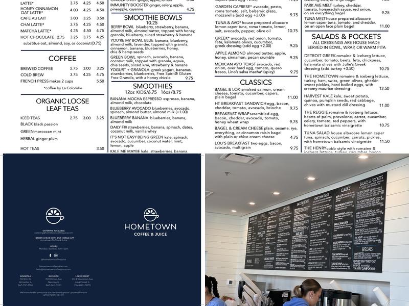 Hometown Coffee & Juice Menu