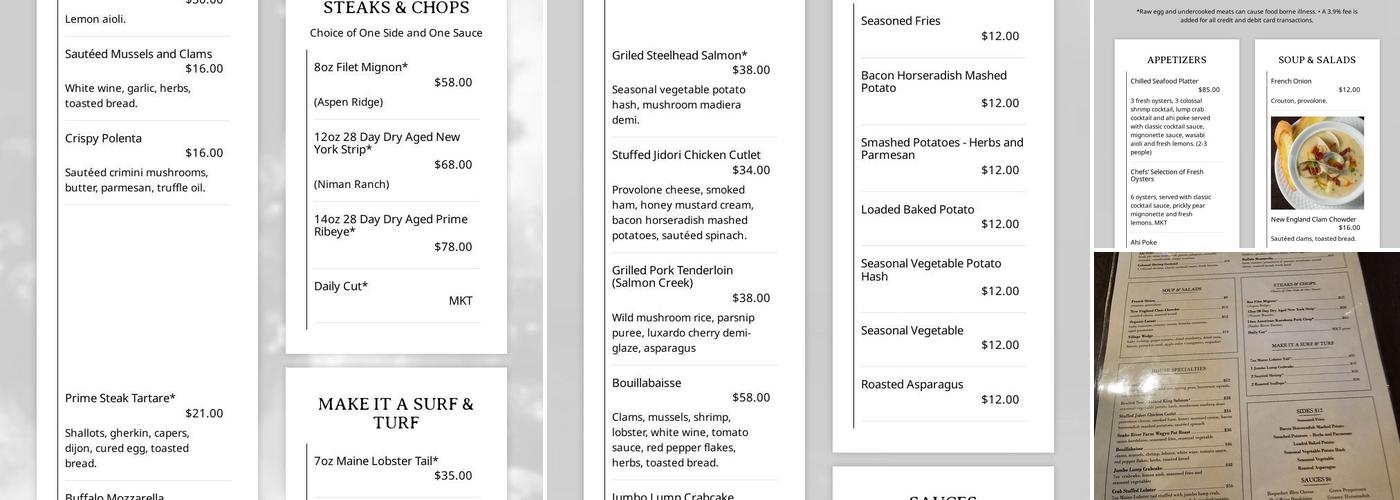 Village Chophouse Menu