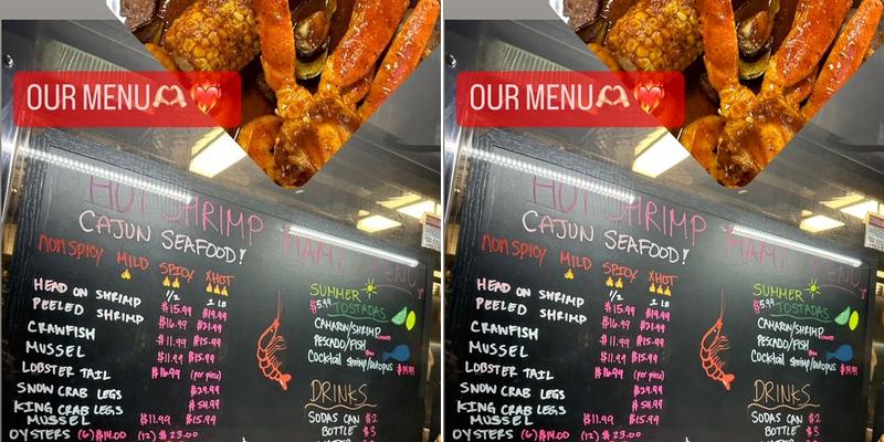 Hot Shrimp Mami Cajun Seafood Boil Menu