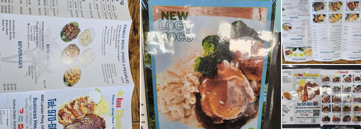 Kona Hawaiian BBQ-Johnstown Menu