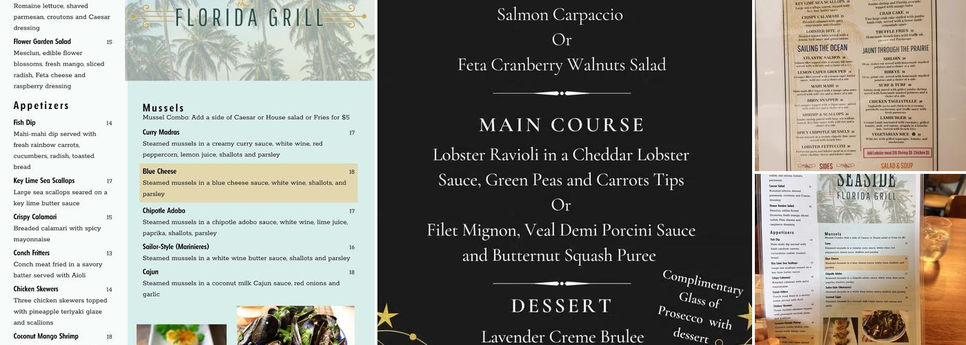 Seaside Florida Grill Menu