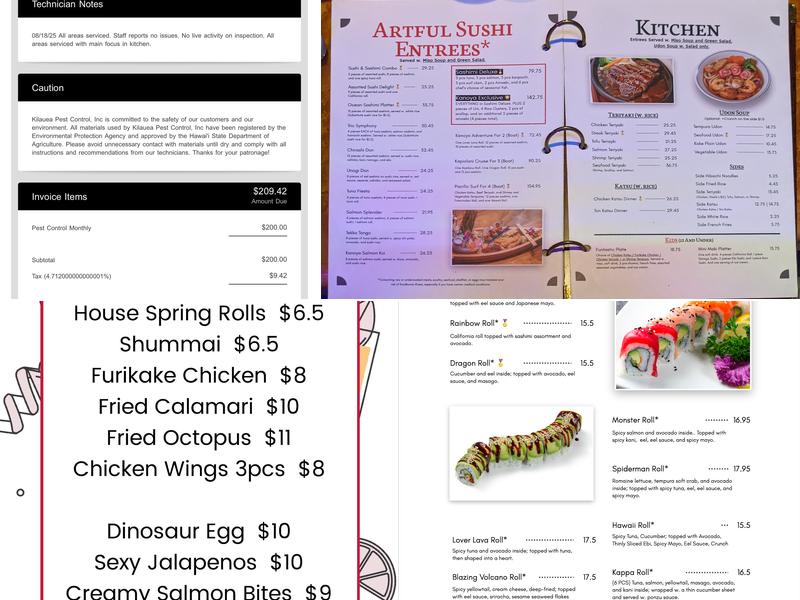 Kanoya Sushi Grill and Bar Menu