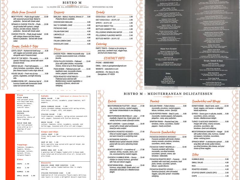Bistro M Menu