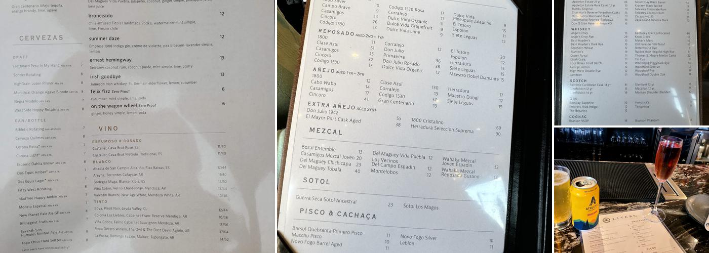 Livery Montgomery Menu