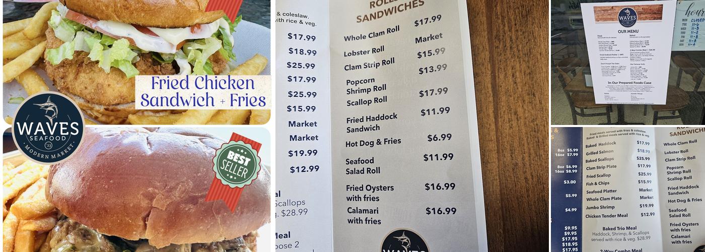 Waves Seafood Menu