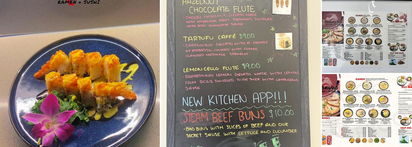 Shokudo Ramen & Sushi Paramus Menu