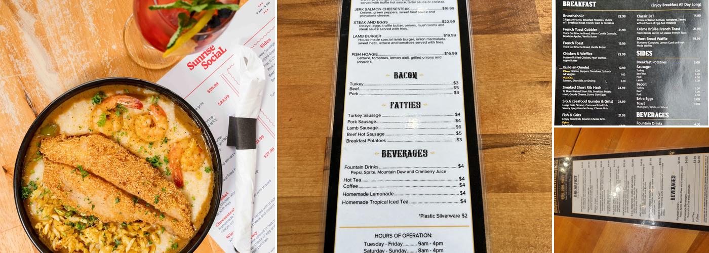 Brunchaholics Menu
