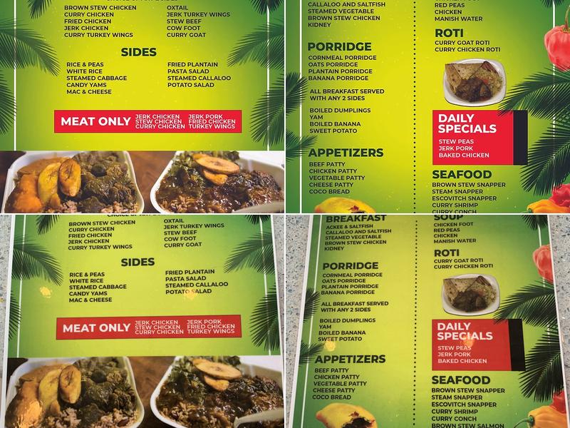 Best Taste Caribbean Cuisine Menu