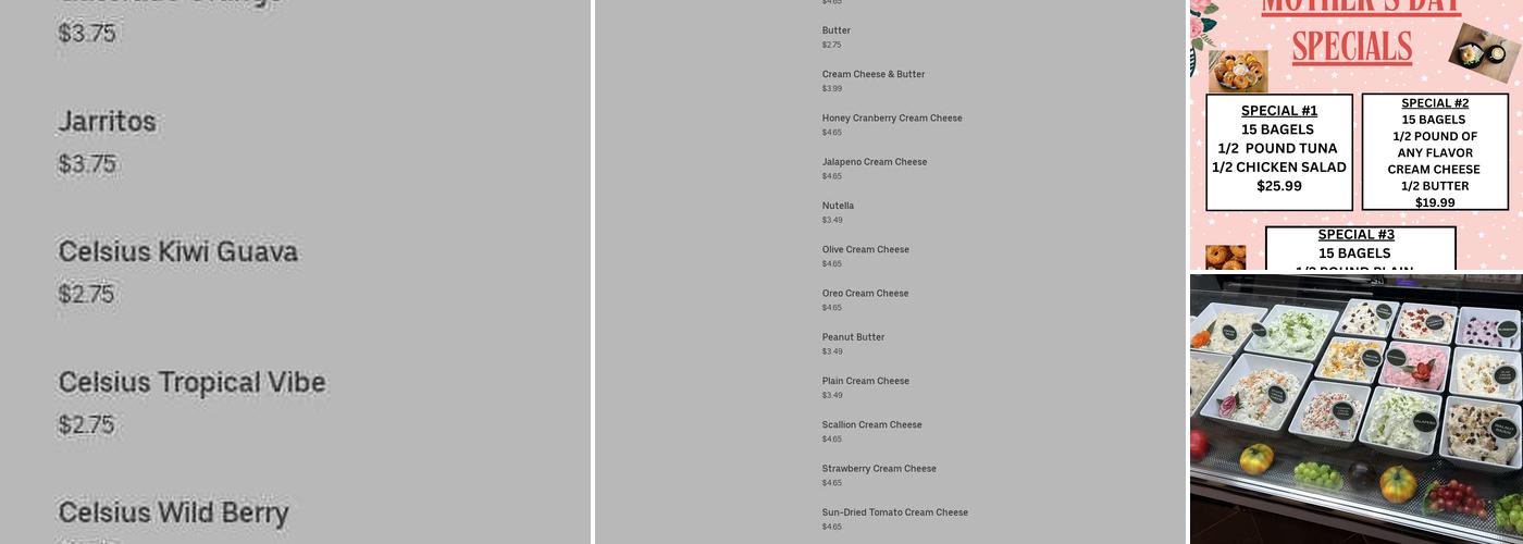 Henry's Bagel Cafe Menu